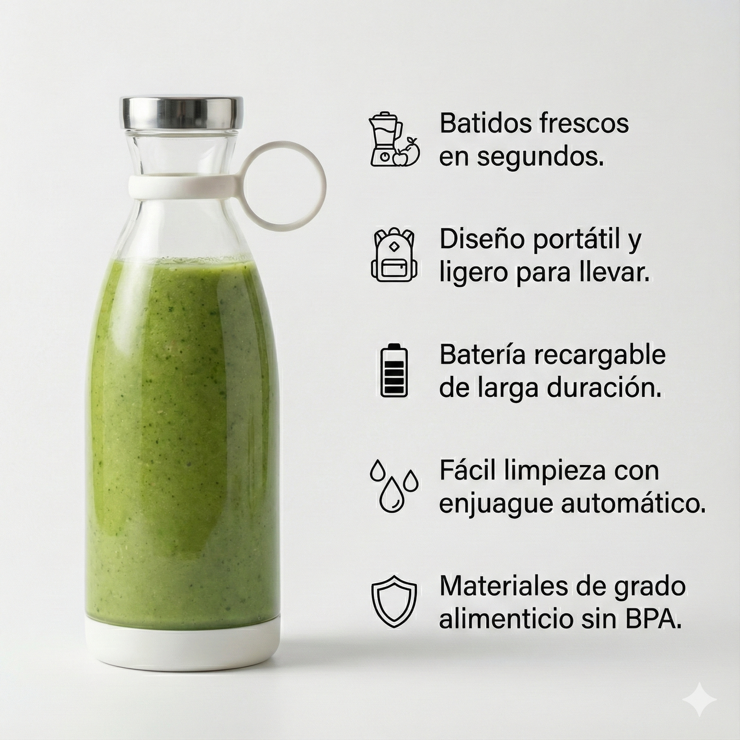 PROM 2X MINI JUICE™ 420cc - BATIDORA PORTÁTIL RECARGABLE